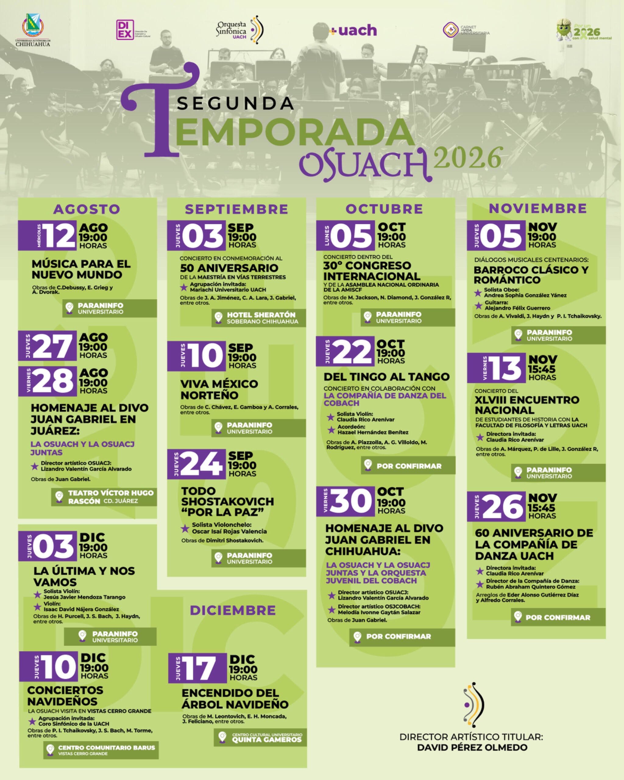 Programación Segunda Temporada OSUACH