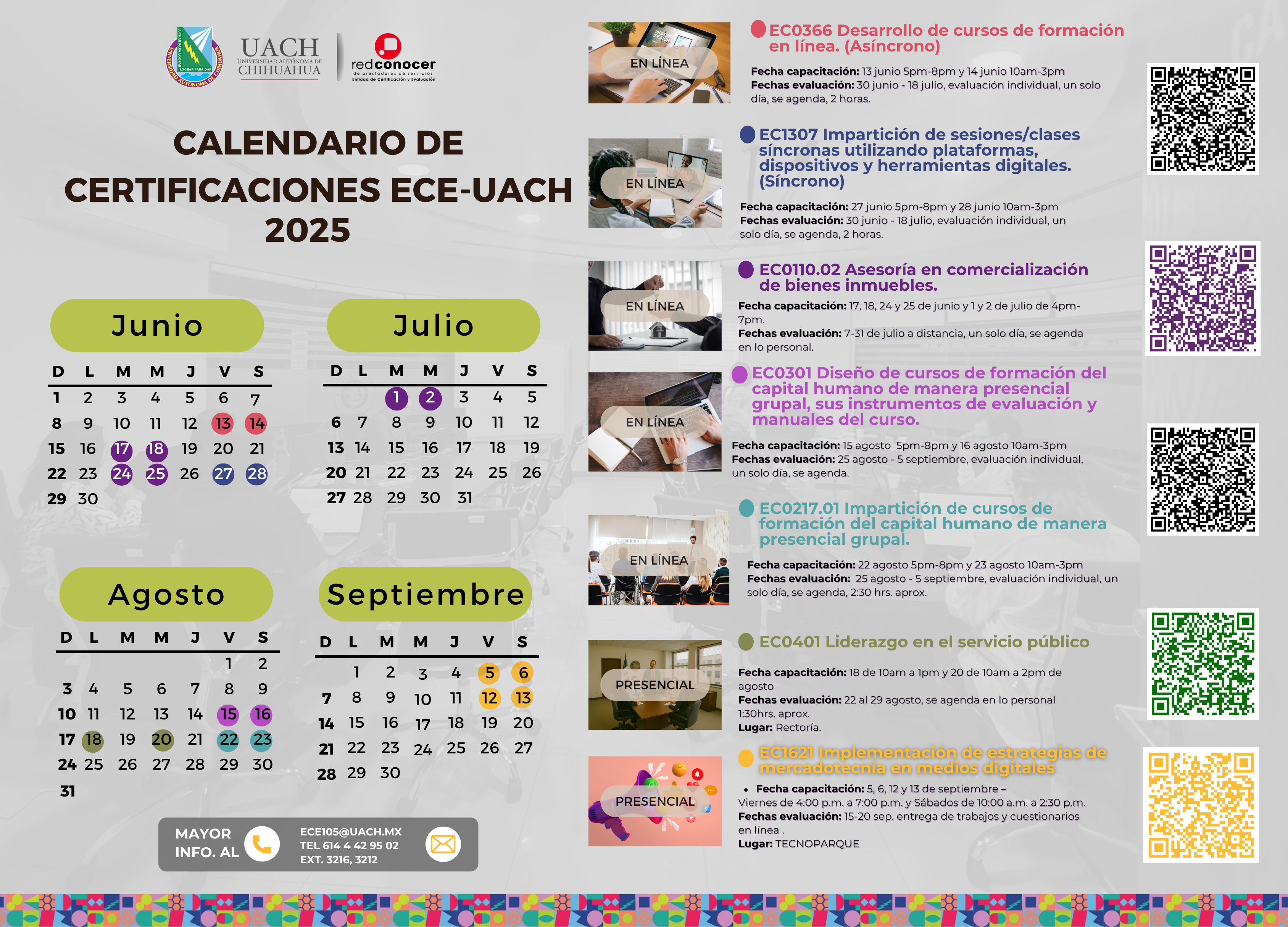 Calendario de Certificaciones ECE-UACH 2025